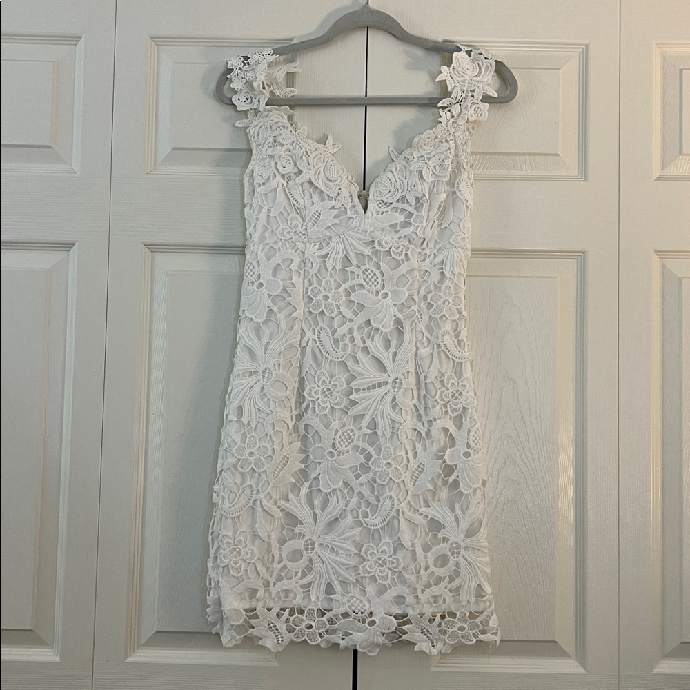 Lulu's White Lace Dress